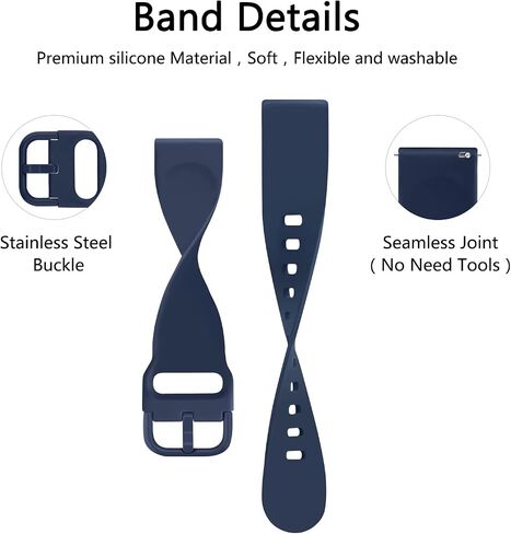 Oumida TPU Bands for Amazfit Bip 3 Pro/Bip 3/ Bip U Pro/Bip U/Bip S/Bip Lite/Bip S Lite/GTS 42mm, 20mm Quick Relase Soft Straps with Metal Buckle, Durable Wristbands for Women Men in Saudi Arabia