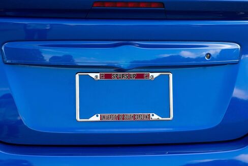 Desert Cactus University of South Carolina License Plate Frame Gamecocks USC Holder for Front or Back of Car Metal Car Tag Holder Officially Licensed (Slogan 1) in Saudi Arabia