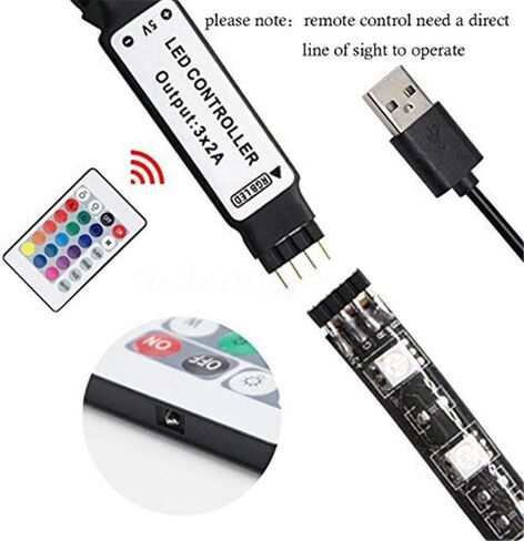 RF Wireless Remote LED Controller, 17 Keys Wireless Remote Control Dimmer Controller, Mini 4-Pin RF LED Controller for 5v 5050 3528 2835 RGB LED Strips Lights in Saudi Arabia