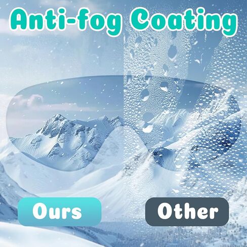 مجموعة من 3 نظارات تزلج للأطفال من COOLOO، نظارات واسعة الرؤية مضادة للضباب على الجليد مع حماية من الأشعة فوق البنفسجية 400 in Kuwait