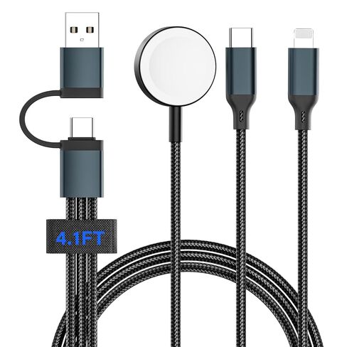 لوازم تخزين للمراهقين والنساء والرجال - شاحن محمول لسلسلة ساعات Apple 11/10، كابل USB C لجهاز iPhone 17 Pro Max/16/15/iPad، أساسيات السفر - هدايا عيد الميلاد وهدايا الفيل الأبيض in Kuwait