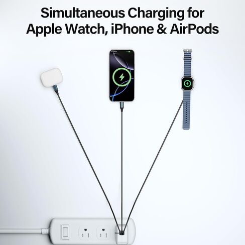 لوازم تخزين للمراهقين والنساء والرجال - شاحن محمول لسلسلة ساعات Apple 11/10، كابل USB C لجهاز iPhone 17 Pro Max/16/15/iPad، أساسيات السفر - هدايا عيد الميلاد وهدايا الفيل الأبيض in Kuwait