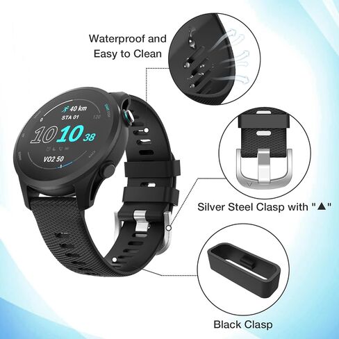 أساور لساعة Garmin Forerunner 255/265,22 مم متوافقة مع Garmin Vivoactive 4/Venu 3/Venu 2 in Kuwait