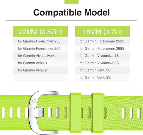 أساور لساعة Garmin Forerunner 255/265,22 مم متوافقة مع Garmin Vivoactive 4/Venu 3/Venu 2 in Kuwait