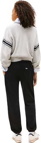 Tommy Jeans Womens Regular Logo Jogger Sweatpants with Drawstring Ties in Kuwait