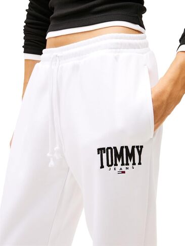 بنطال رياضي نسائي ذو شعار عادي من Tommy Jeans مع أربطة برباط in Kuwait