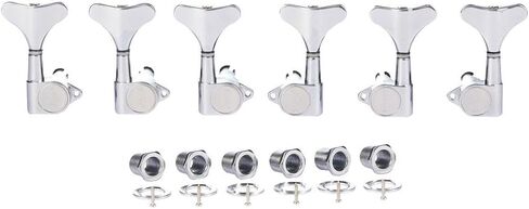KAISH 6 String 3R3L 18:1 Sealed Bass Tuners Bass Guitar Tuning Keys Tuning Machine Heads for Ibanez/Yamaha Style Acoustic/Electric Bass Black in Saudi Arabia
