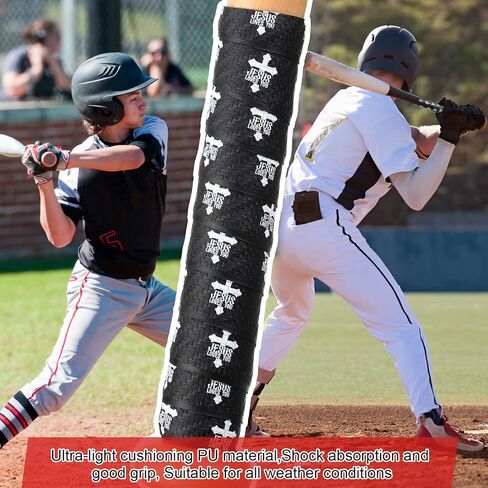 6 Pcs Baseball Bat Grip Tapes Faith Cross 1.5mm Precut and Full Adhesive Christian Cross Softball Bat Tape Bulk Replacement Religious Non-Slip Thickness for Softball Sport Handles in Saudi Arabia