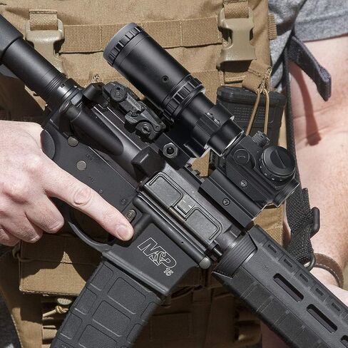 مكبر Feyachi Red Dot 1.5X - تكبير 5X مع ضبط التركيز والوجه إلى الجانب الأيسر/الأيمن، اللون أسود in Saudi Arabia