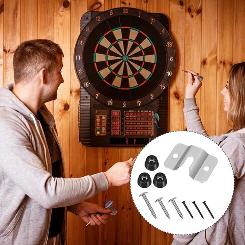 Portable Dartboard Mounting Bracket Kit, Includes Screws, Nails and Stabilisers, Dartgames Accessories for Wall, Board Holder Hanger Screw Hook Set for Hanging Dartboard in Saudi Arabia