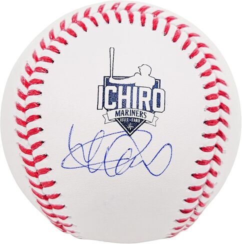 Ichiro Suzuki Autographed Official Mariners Hall of Fame HOF Logo Baseball IS Holo Stock #209040 in Saudi Arabia
