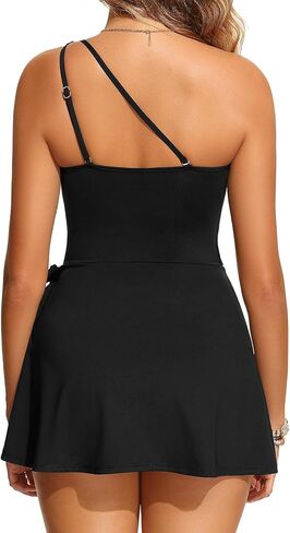 Daci Women's One Shoulder Swim Dress - Modest Bathing Suit One Piece Swimsuit with Skirt 2026 in Kuwait