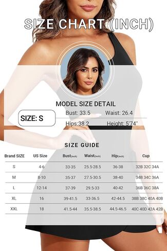 Daci Women's One Shoulder Swim Dress - Modest Bathing Suit One Piece Swimsuit with Skirt 2026 in Kuwait