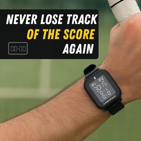 ساعة Score Keeper لـ Pickleball، Tennis، Padel & Ping Pong - ساعة يد رقمية مع منبه وساعة توقيت وساعة | مقاوم للماء، خفيف الوزن وسهل in Saudi Arabia