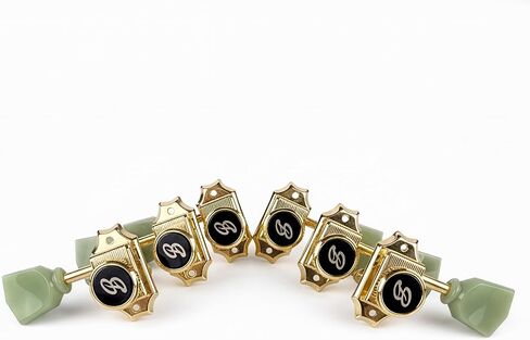 موالفات قفل على الطراز الكوري الصنع، نسبة تروس 18:1، مطلية بالذهب مع أزرار لؤلؤية، مجموعة مكونة من 6 قطع in Kuwait