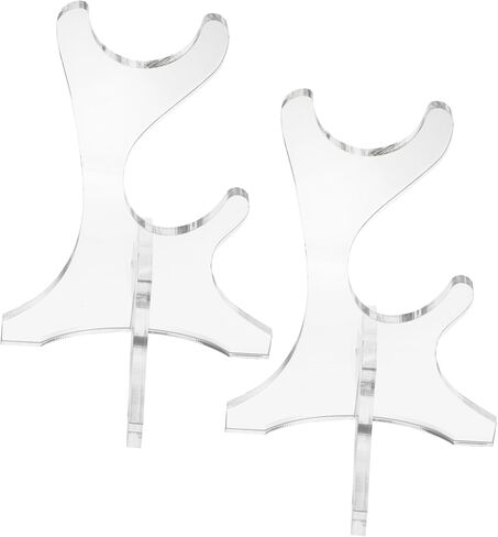 1Pair Acrylic Flute Holder Transparent Display Rack for Flutes Space Saving Vertical Design Double Layer Organizer for Woodwind Instruments for Musicians Collections in Saudi Arabia