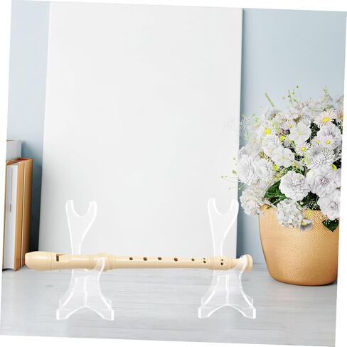1Pair Acrylic Flute Holder Transparent Display Rack for Flutes Space Saving Vertical Design Double Layer Organizer for Woodwind Instruments for Musicians Collections in Saudi Arabia