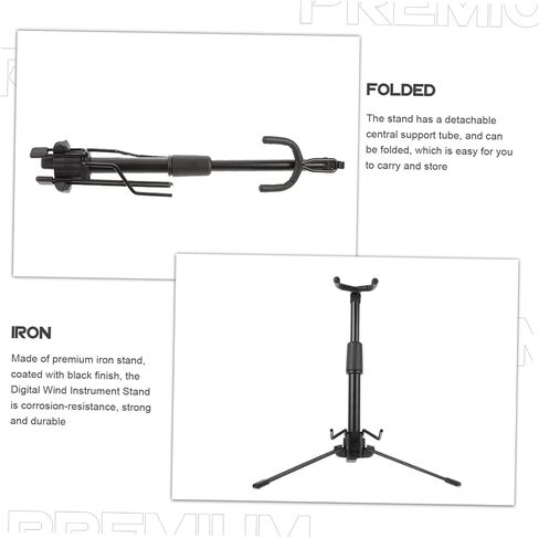Yardwe Adjustable Wind Instrument Holder Portable Folding Stand for Aerophones Easy Setup Durable Design for Display and Storage Suitable for Various Instruments in Saudi Arabia