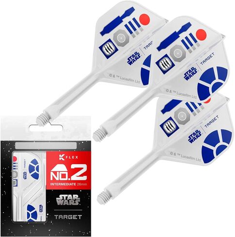 استهداف السهام حرب النجوم R2-D2 K Flex رحلات السهام المتكاملة والأعمدة | R2D2 حزمة من 3 K-Flex، رقم 2 ورقم 6 | إكسسوارات ديزني Kflex القصيرة والمتوسطة والمتوسطة in Kuwait
