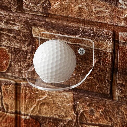2 Pcs Golf Ball Display Holder Clear Acrylic Golf Ball Rack Wall Mount Sport Memorabilia Display Shelf for Enthusiasts Collections Gift in Saudi Arabia