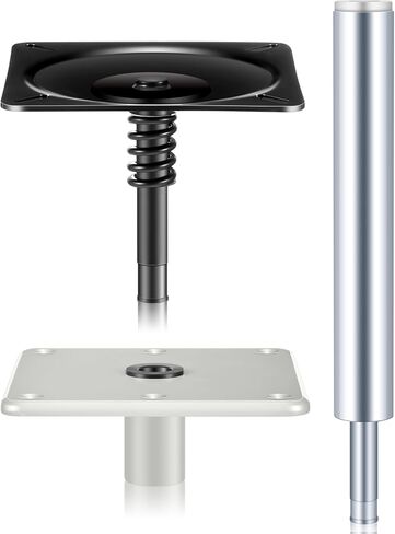 مجموعة أدوات وقواعد لمقعد القارب مكونة من 3 قطع من Timtin مع قفل في عمود دبوس مقعد القارب مقاس 3/4 بوصة ولوحة قاعدة قاعدة مقاس 7 بوصة × 7 بوصة وتركيب، بطول 11 بوصة، لمسة نهائية من الألومنيوم المصقول لملحقات الصيد البحري in Kuwait