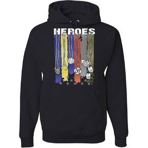 wild custom apparel Heroes Police EMS EMT Fire Military Corrections Mens Hoodies in Kuwait