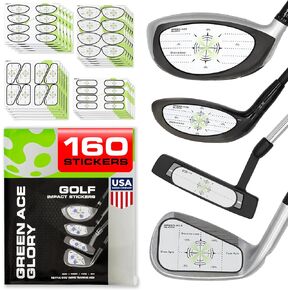 Golf Impact Tape - 384 or 160 Golf Impact Stickers - Impact Tape for Golf Clubs for Drivers, Woods, Irons, Putters | Great Golf Aid - No Residue Golf Stickers, Easy Peel Golf Tape for Perfect Shots in Saudi Arabia