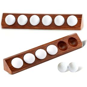 2-Pack Wooden Golf Ball Display Case & Holder - Wall Mount/Tabletop Versatile Hidden Installation for Collector's Balls & Premium Gift (Office/Home Decor) in Saudi Arabia