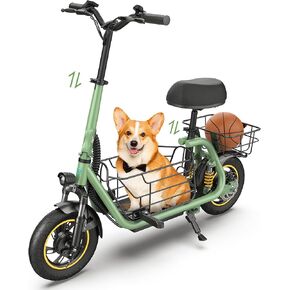 سكوتر كهربائي مطور من Urbanmax للبالغين مع مقعد C1Pro، نطاق 19 ميل في الساعة و25 ميل، إطارات هوائية 12 بوصة، ممتص صدمات مزدوج، فرامل مزدوجة، سلة قابلة للإزالة، معتمد من UL2272 - أخضر in Kuwait