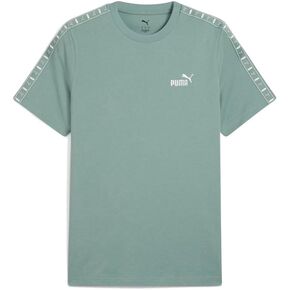 PUMA Mens Essentials Tape Crew Neck Short Sleeve Casual Tops Casual - Green in Kuwait