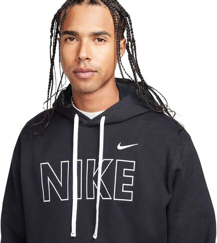 Nike Sportswear Club Fleece Men's Pullover Hoodie (BLACK/WHITE, FQ6155-010) Size Small in Saudi Arabia