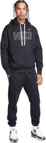 Nike Sportswear Club Fleece Men's Pullover Hoodie (BLACK/WHITE, FQ6155-010) Size Small in Saudi Arabia