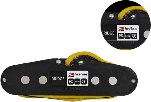 Pro ST-60S Staggered Alnico 5 Single Coil Bridge/52mm Pickup 7.2K for Strat Style Electric Guitar,Cream in Saudi Arabia