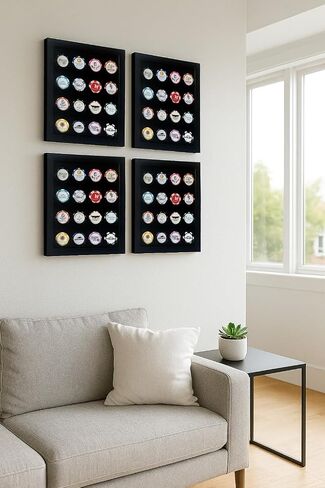 Poker Chip Display, Wall Mount or Stand Alone Frame, Holds 16 Poker Chips or Golf Ball Markers - ForeDisplay in Saudi Arabia
