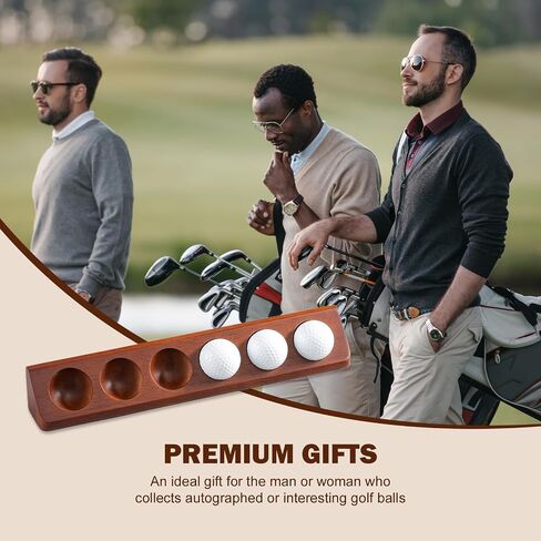 2-Pack Wooden Golf Ball Display Case & Holder - Wall Mount/Tabletop Versatile Hidden Installation for Collector's Balls & Premium Gift (Office/Home Decor) in Saudi Arabia