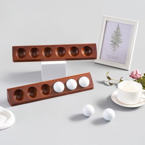 2-Pack Wooden Golf Ball Display Case & Holder - Wall Mount/Tabletop Versatile Hidden Installation for Collector's Balls & Premium Gift (Office/Home Decor) in Saudi Arabia