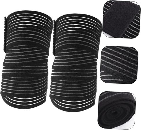 2Pcs Elastic Knee Wraps High Elasticity Sports Knee Support Brace for Joint Relief Non Slip Design Comfortable and Durable for Sports and Daily Activities in Saudi Arabia