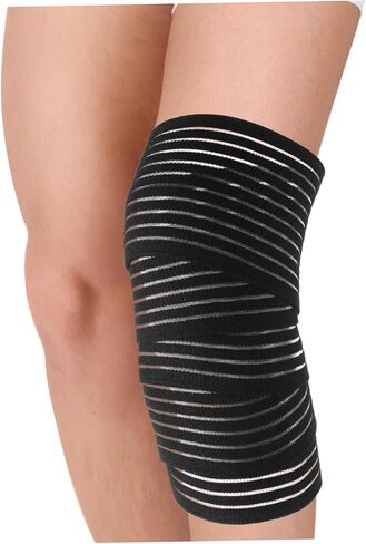 2Pcs Elastic Knee Wraps High Elasticity Sports Knee Support Brace for Joint Relief Non Slip Design Comfortable and Durable for Sports and Daily Activities in Saudi Arabia