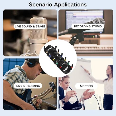 حزمتان من كابلات XLR بطول 25 قدمًا - كابل ميكروفون XLR ذكر إلى أنثى، سلك ميكروفون متوازن بثلاثة دبابيس مطلي بالذهب مع خاصية إلغاء الضوضاء للاستوديو، والخلاط، ومكبر الصوت، وDMX in Kuwait