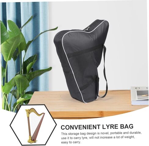 Kisangel Lyre Harp Storage Bag Pouch Supple Lining Convenient Carry Case for String Instruments for Musicians and Beginners in Saudi Arabia