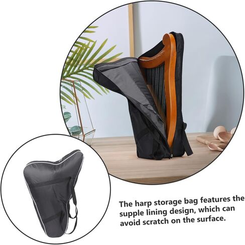 Kisangel Lyre Harp Storage Bag Pouch Supple Lining Convenient Carry Case for String Instruments for Musicians and Beginners in Saudi Arabia