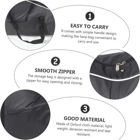 Kisangel Lyre Harp Storage Bag Pouch Supple Lining Convenient Carry Case for String Instruments for Musicians and Beginners in Saudi Arabia
