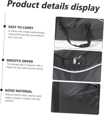 Kisangel Lyre Harp Storage Bag Pouch Supple Lining Convenient Carry Case for String Instruments for Musicians and Beginners in Saudi Arabia