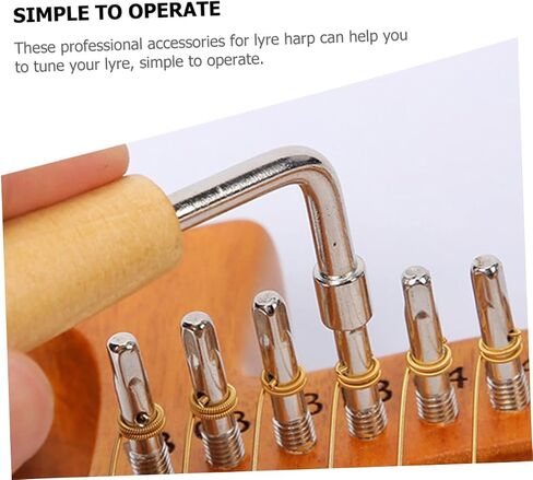Kisangel Lyre String Set Full Replacement Kit Harp Tuning Wrench Lyre Harp Accessories Professional Tuning in Saudi Arabia