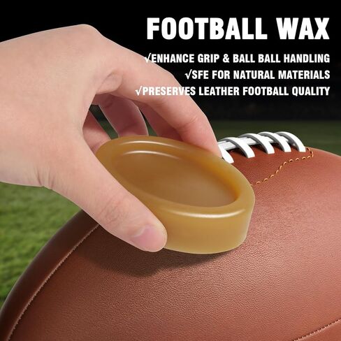 4 in 1 Football Prep Kit - for Effectively Secure Grip & Enhance Tack with 2 Football Wax & 1 Football Brush & 1 Cloth - Adult & Youth Football Leather Conditioner and Football Accessories in Saudi Arabia