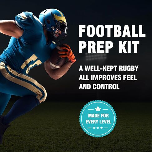 4 in 1 Football Prep Kit - for Effectively Secure Grip & Enhance Tack with 2 Football Wax & 1 Football Brush & 1 Cloth - Adult & Youth Football Leather Conditioner and Football Accessories in Saudi Arabia