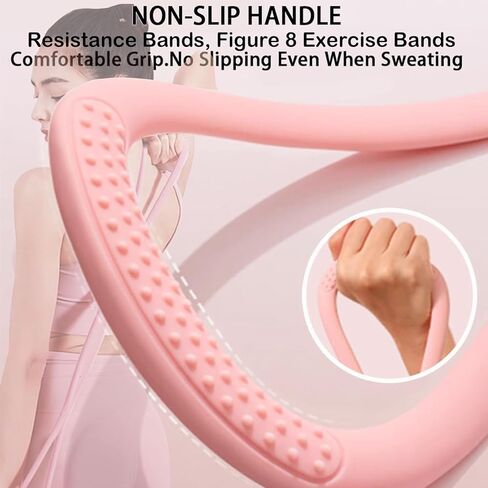 Figure 8 Resistance Band, Figure 8 Resistance Bands for Women Men, 25 lbs Keep Resistance BandFigure 8 for Working Out, Arm, Back, Fullbody Yoga Pulling Rope, Elastic Stretch Bands in Saudi Arabia