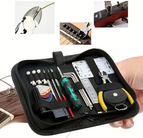 Jus Lavo All-in-One Guitar Maintenance Set, Essential Guitar Tools for Professionals, Comprehensive Guitar Setup Kit, Premium Guitar Tool Kit for Acoustic and Electric Instruments in Saudi Arabia