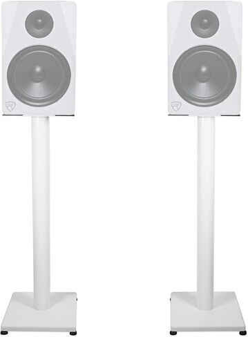 Rockville Pair RS29W V2 29-Inch Steel Bookshelf Speaker/Studio Monitor Stands, 60 lbs Capacity, Anti-Vibration Foam, Cable Management, for Home Audio and Studio Monitoring in Saudi Arabia