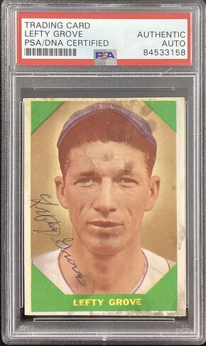 وقع Lefty Grove على بطاقة Fleer رقم 60 لعام 1960 لألعاب القوى Sox Autograph HOF PSA/DNA - بطاقات موقعة من ألواح البيسبول in Saudi Arabia